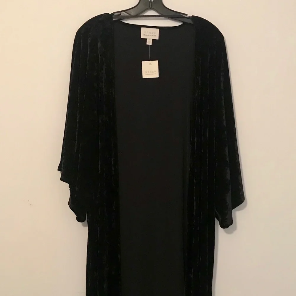 NWT_Black Velvet Longline Cardigan_NWT - Picture 12 of 12